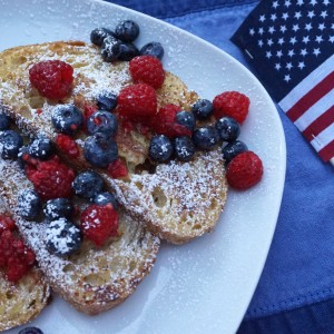 Red, White and Blue French Toast